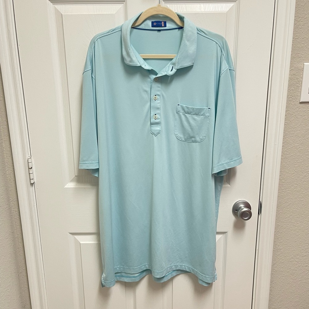 Stitch Golf Blue Striped Polo